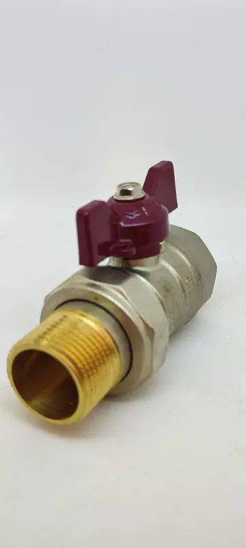  Кран шаровый латунный Temper DN20 (3/4) PN40 88.Вн-Нр Американка.Бабочка.34. - 