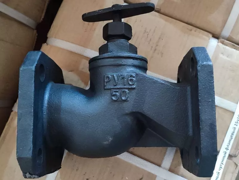Вентиль запорный чугунный 15ч19п DN40 PN16 фланцевый
