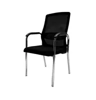 Стул-кресло Derby с хромированным каркасом и подлокотниками