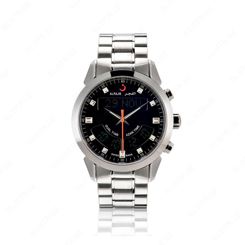 Наручные мусульманские щвейцарские часы alfajr / альфаджр WA-10S black