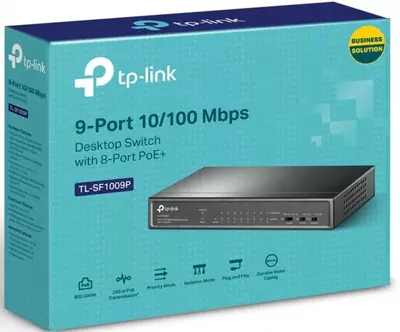 Коммутатор TP-LINK TL-SF1009P 8 x RJ45