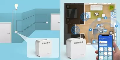 XIAOMI реле одноканальное AQARA Single Switch Module T1 без нулевой линии SSM-U02