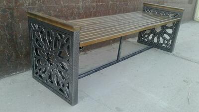 Cкамья с узорами металлическая Cкамья с узорами металлическая