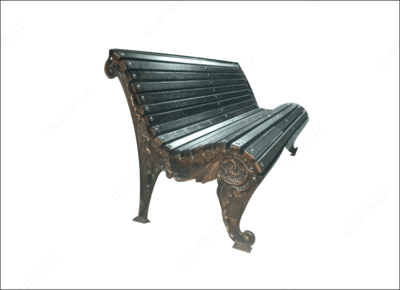 Cкамья с металлической основой и деревянными сидениями Cкамья с металлической основой и деревянными сидениями