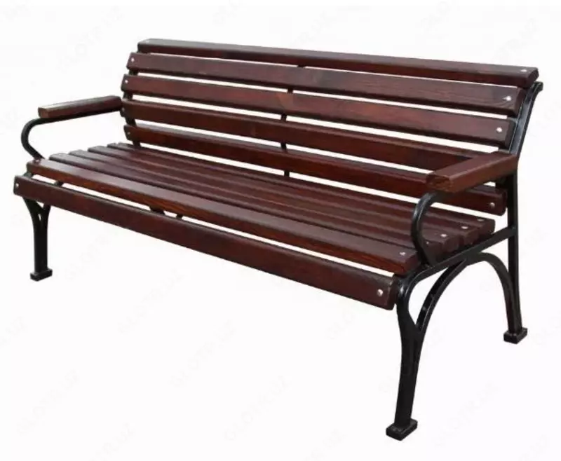 Скамья металлическая классическая со спинки