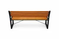   Cкамья с металлической основой и деревянными сидениями №3