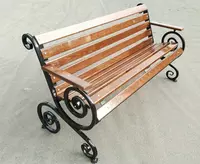 Orqali va qo‘ltiqchali temirdan yasalgan skameyka