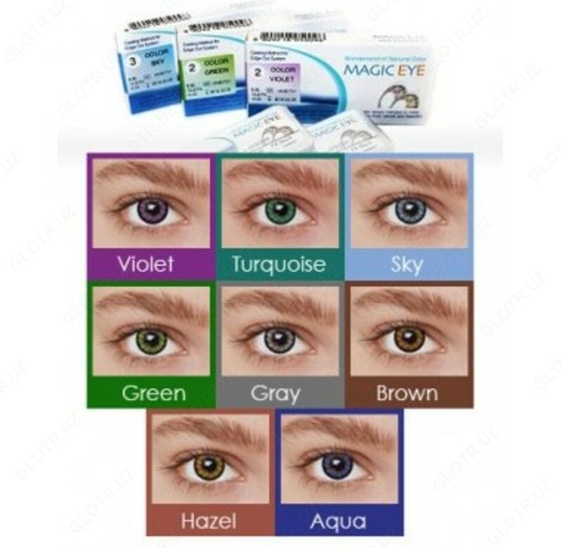 Rangli yumshoq kontakt linzalari