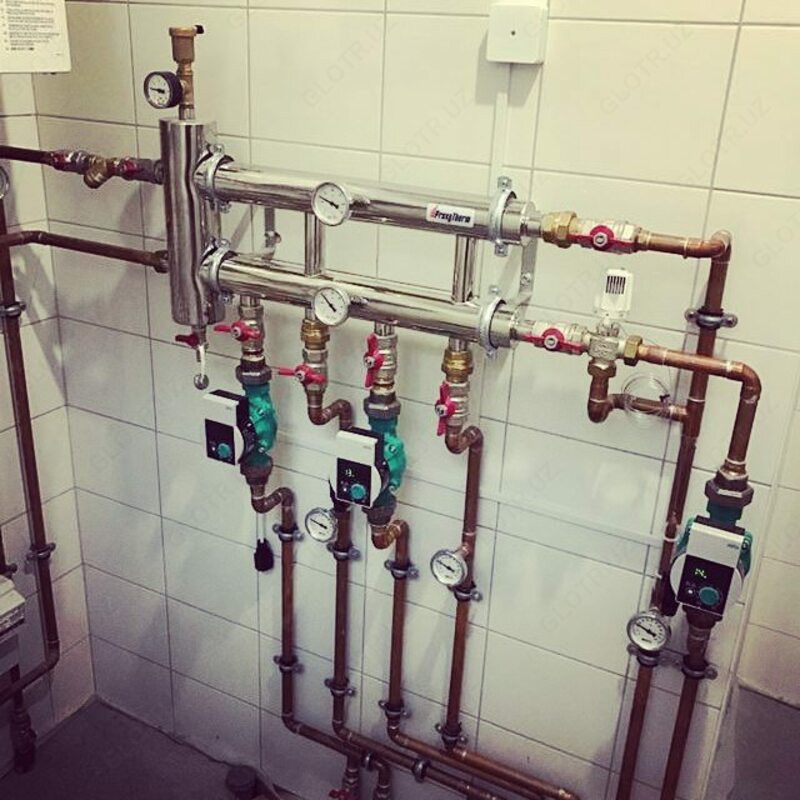 Гидрострелка с коллектором  из нержавещей стали (Гидроколлектор) - по запросу