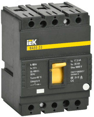 IEK Avtomatik o'chirgich VA88-33 3P 63A 35kA