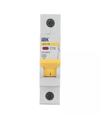 IEK Avtomatik kalit BA47-29 1P 16A 4,5kA x-ka C