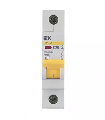 Автоматический выключатель ВА47-29 1P C 20А 4,5кА IEK