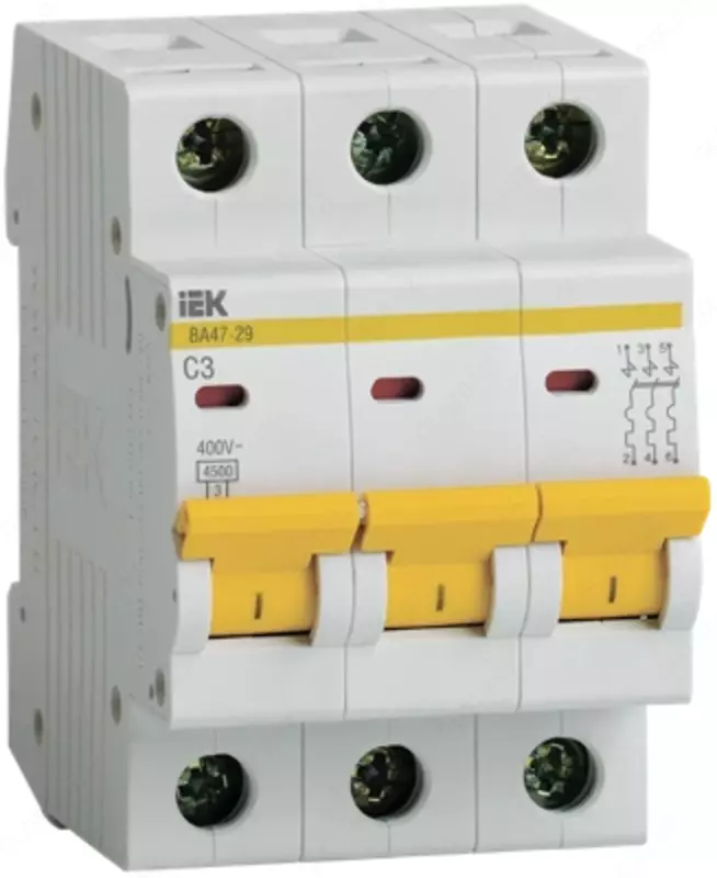 IEK elektron to'xtatuvchisi VA47-29 3R 3A 4,5 ka x-ka S