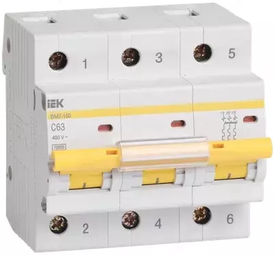 Автоматический выключатель ВА47-100 3P 20А 10кА х-ка C IEK