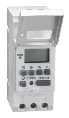 IEK taymer TE15 raqamli 16A 230V DIN temir yo'lida