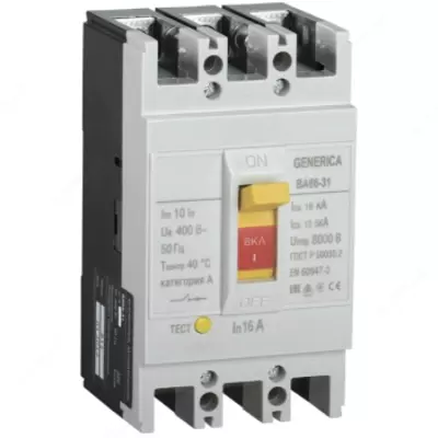 Avtomatik kalit VA66-31 3P 16A 18KA umumiy