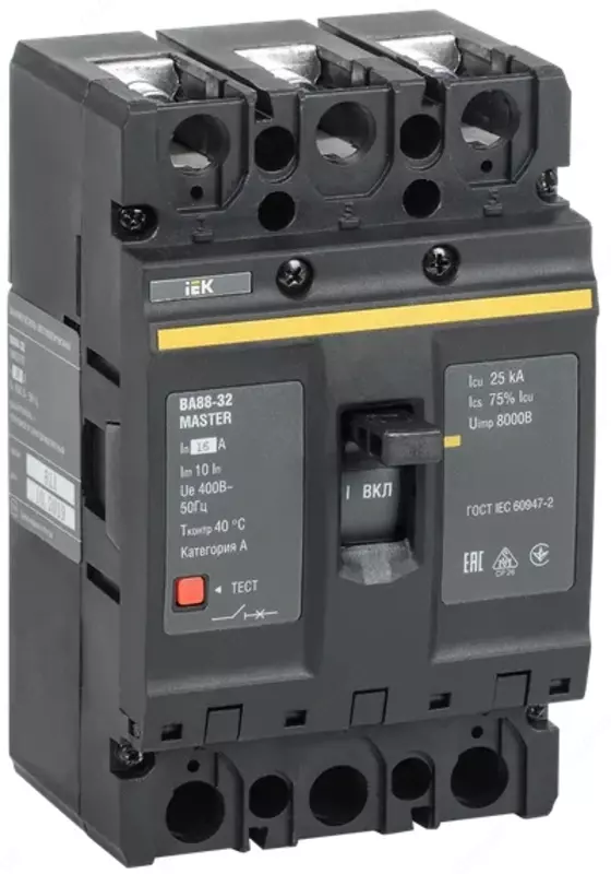 IEK elektron to'xtatuvchisi BA88-32 3P 125A 25ka