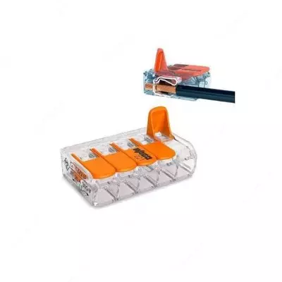 COMPACT splice Connector, barcha turdagi o'tkazgichlar uchun 4 mm 5 simli kod 221-415