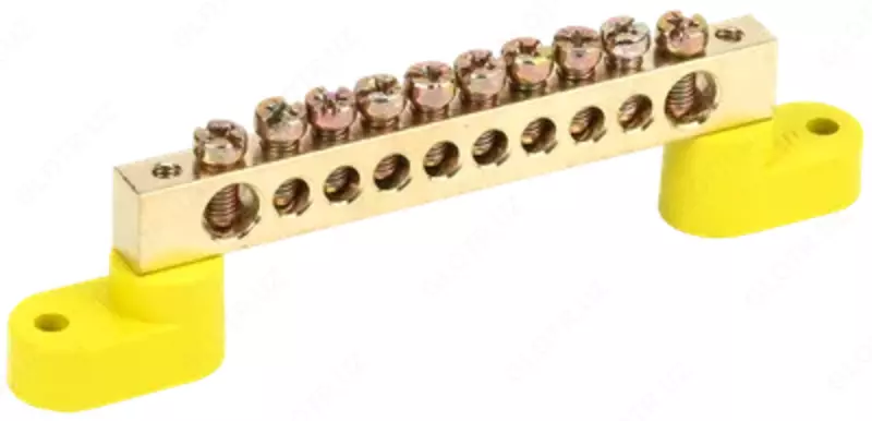 IEK Шина PE "земля" на двух угловых изол ШНИ-8х12-10-У2-Ж