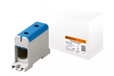 Клемма вводная силовая КВС 16-95 кв.мм. 2-рядная синяя IEK