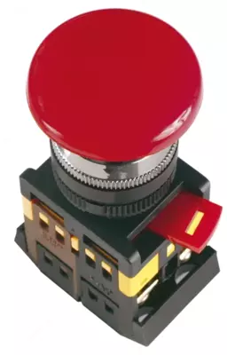 Boshqarish tugmasi ane-22 "qo'ziqorin"D \ u003d 22mm 1z+1r neon/240V qizil IEK fiksatsiyasi bilan