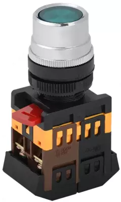 Кнопка ABLFP-22 зеленый d22мм неон/240В 1з+1р ИЭК