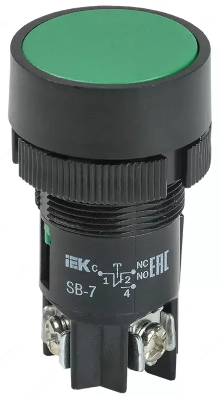 IEK tugmasi SB-7 "ishga tushirish" yashil 1z + 1r d22mm/240V