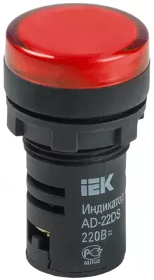 IEK Лампа AD22DS(LED)матрица d22 мм красный 230В