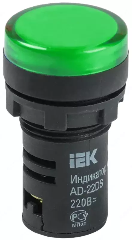 IEK Лампа AD22DS(LED)матрица d22 мм зеленый 230В