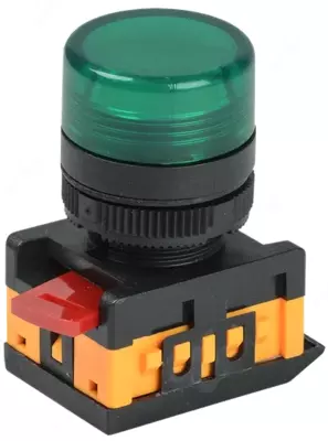 Лампа AL-22 сигнальная зеленая с подсветкой неон 240В