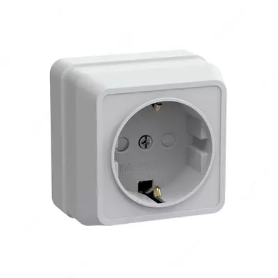 РС24-3-ОБ Розетка 4местн. с з/к 16А откр.уст. ОКТАВА (белый)