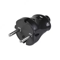 ВПп10-02-Ст Вилка разборная прямая с з/к 16А черная