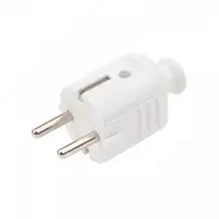 ВПу12-01-Ст Вилка разборная угловая с з/к с кольцом 16А белая - 7 800 сум