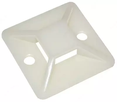 Площадка самоклеящаяся 25х25 белая под хомуты (20шт) ИЭК