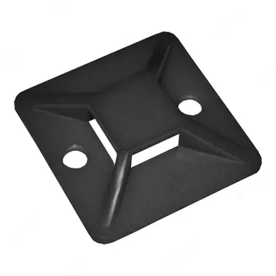 Площадка самоклеящаяся 20х20 черная под хомуты (100шт) ИЭК