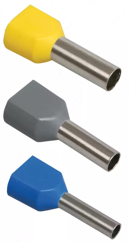 Наконечник-гильза Е6018 6мм2 с изолированным фланцем (светло-зеленый) (100 шт) ИЭК