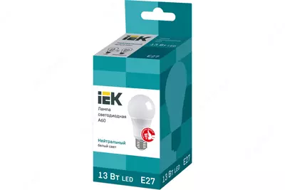 Лампа светодиодная A60 шар 9Вт 230В 6500К E27 IEK