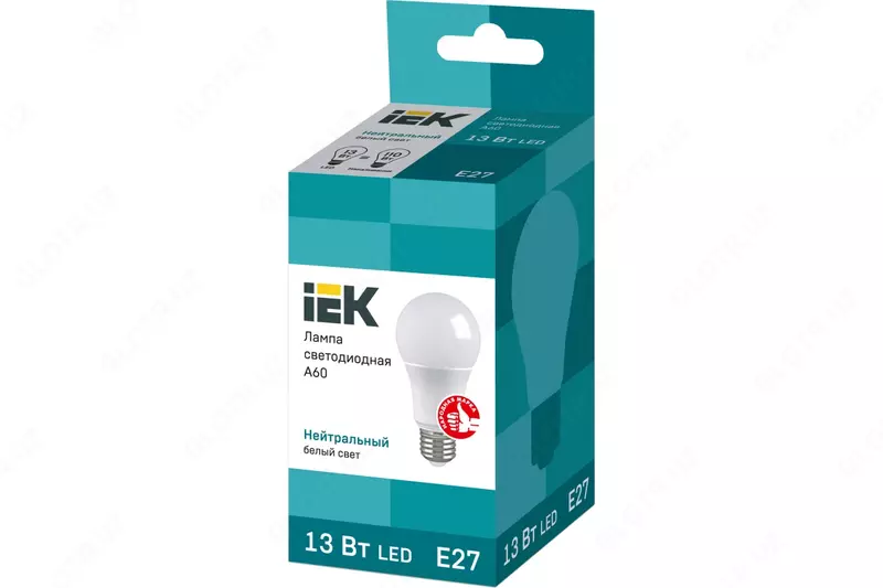 Лампа светодиодная A60 шар 9Вт 230В 6500К E27 IEK