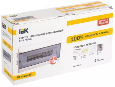 Корпус модульный пластиковый встраиваемый IP41 ЩРВ-Пк-18 FCN IEK