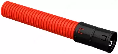 Gofrirovka qilingan ikki devorli PND quvuri d=90 mm qizil (50 m) IEK