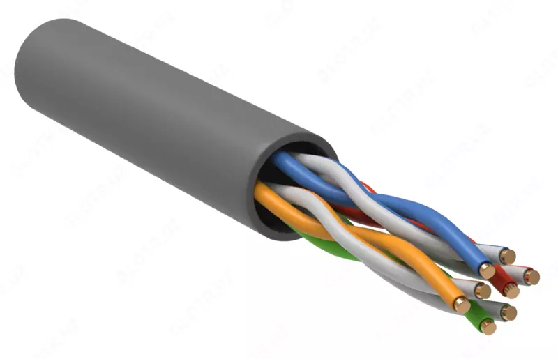 ITK GENERICA kabeli o'ralgan juftlik u / UTP mushuk.5e 100MHz 4 juft PVC yopiq kulrang