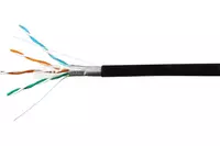 Кабель витая пара F/UTP кат. 8E 100МГц 4 пары LDPE OUTDOOR 1м черный GENERICA