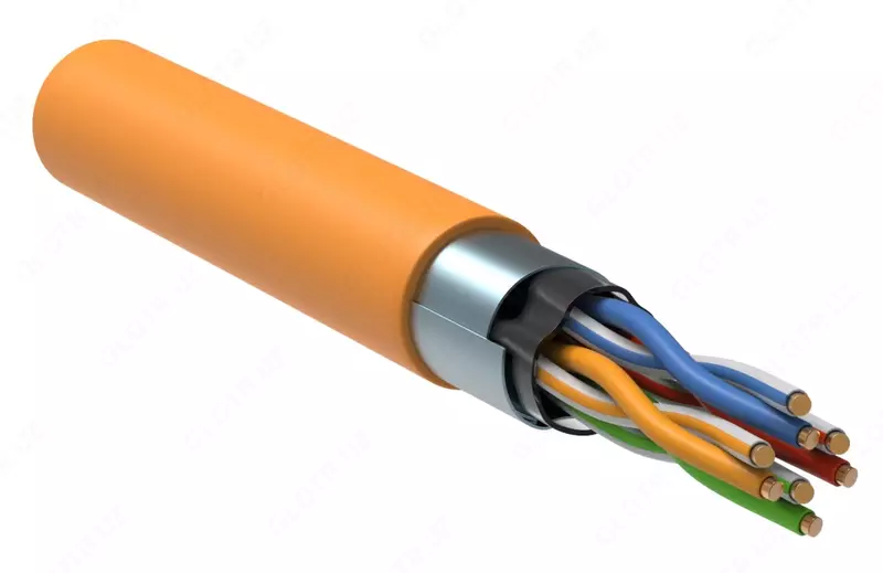 ITK Витая пара S/FTP кат.6A 4х2х23AWG solid LSZH нг(А)-HF оранжевый (305м)
