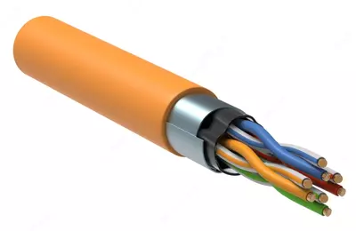 ITK Витая пара S/FTP кат.7 4х2х23AWG solid LSZH нг(А)-HF оранжевый (305м)