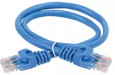 ITK Коммутационный шнур (патч-корд), кат.5е UTP, 2м, синий