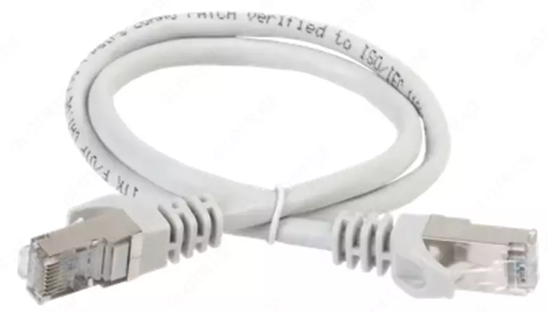 ITK Коммутационный шнур (патч-корд), кат.5Е FTP, 1 м, серый