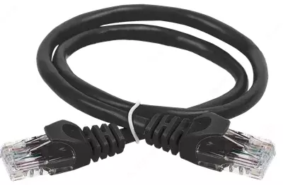 ITK Коммутационный шнур кат. 6 UTP PVC 0,5м, черный