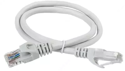 ITK Коммутационный шнур (патч-корд), кат.6А S/FTP, LSZH, 2м, серый