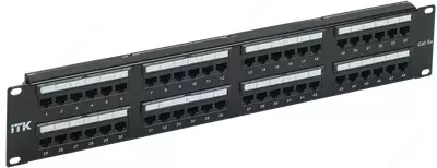 ITK 2U патч-панель кат.5Е UTP, 48 портов (Dual)