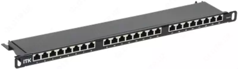 ITK 0,5U патч-панель к. 6А STP 24 пт. экран. Dual IDC в. пл.